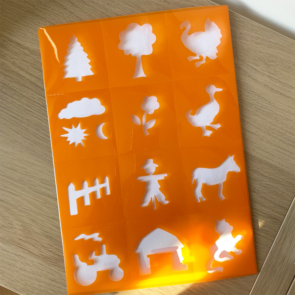 24 mini pochoirs pour enfants : thème de la campagne