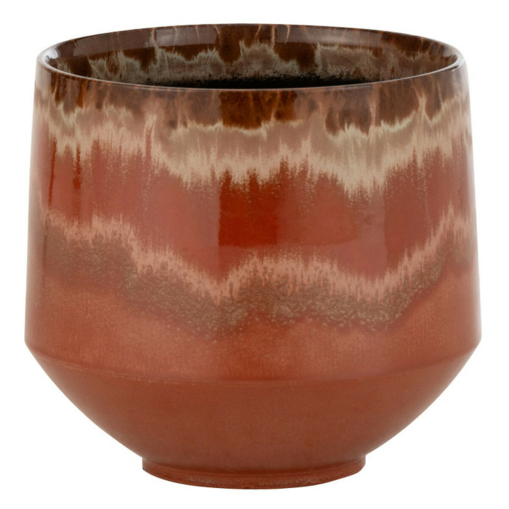 Cache-pot en céramique aline 21cm rouge