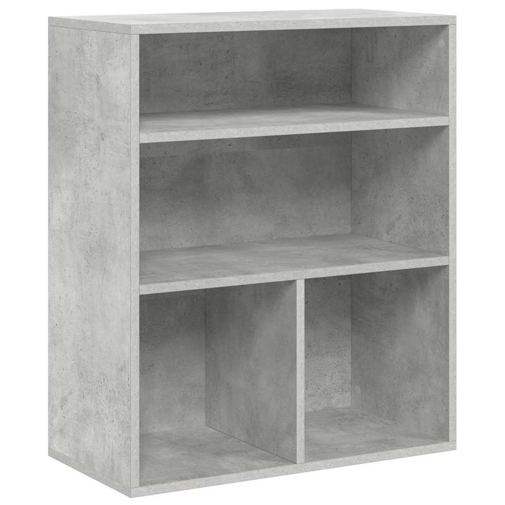 Bibliothèque gris béton 60x30x71,5 cm bois d'ingénierie