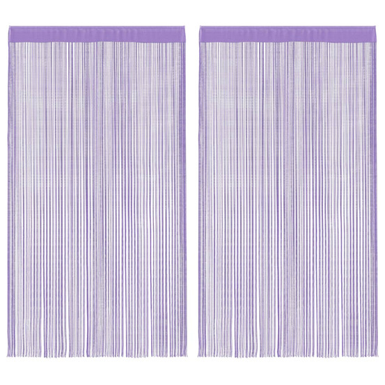 Rideaux à fils 2 pcs violet 100x250 cm
