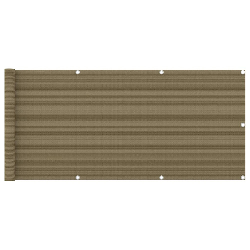Écran de balcon taupe 75x400 cm pehd