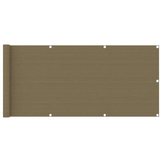 Écran de balcon taupe 75x400 cm pehd