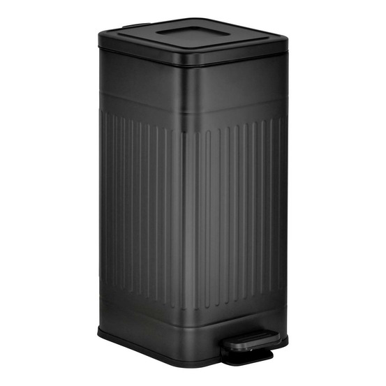 5five - poubelle nova avec pedale 30l noir 35x27x58 cm