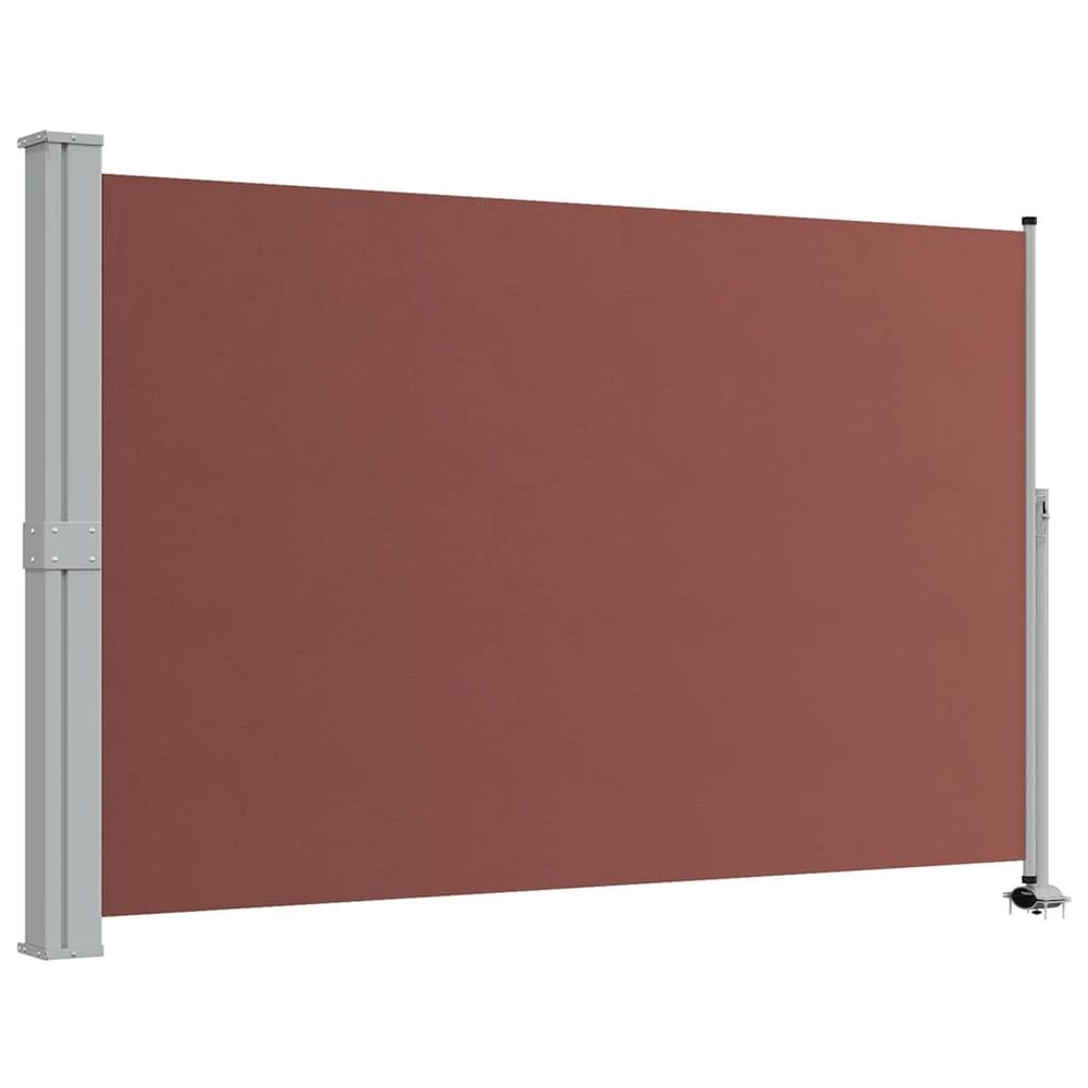 Auvent latéral rétractable de patio 160x300 cm marron
