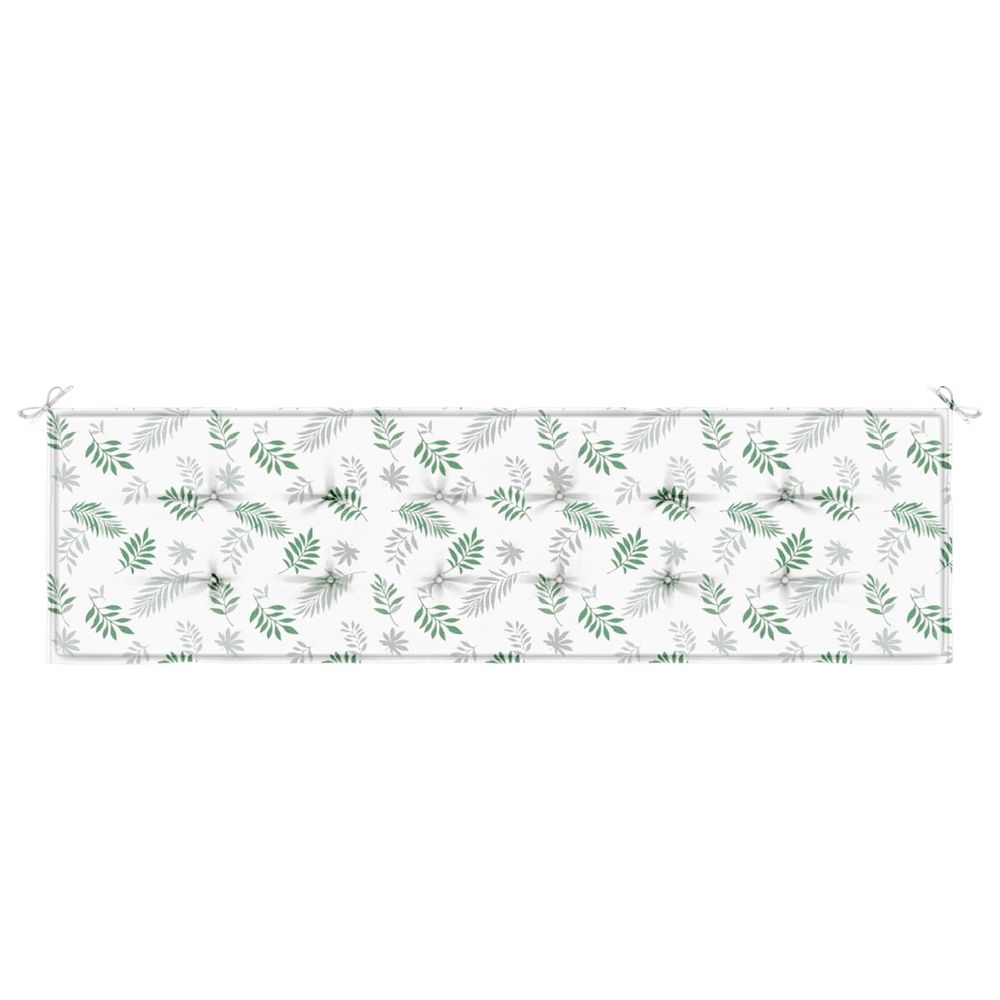 Coussin de banc tissu oxford modèle feuille 180 x 50 x 3 cm