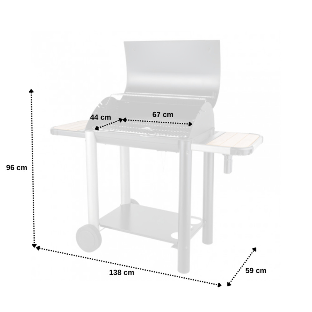 Barbecue au charbon de bois vulcano 3000