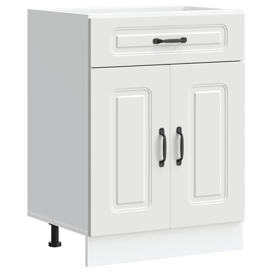 Armoire de cuisine kalmar blanc bois d'ingénierie