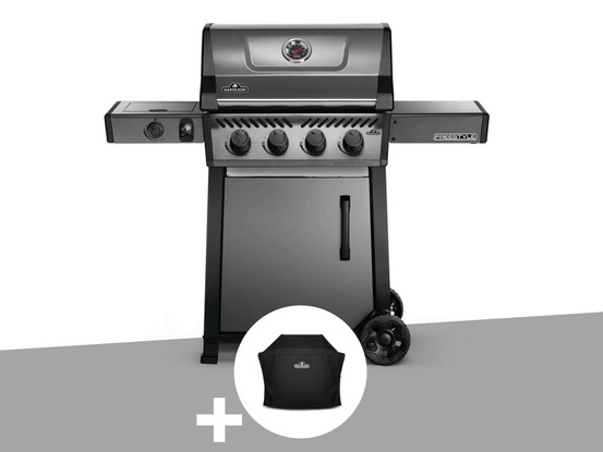 Barbecue à gaz freestyle f425sib - 4 brûleurs + sizzle zone + housse de protecti