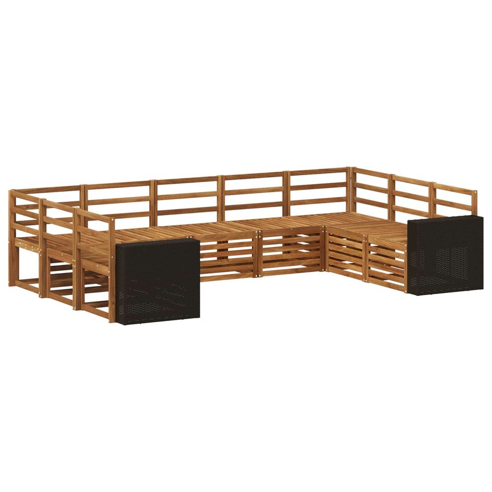Ensemble de canapés d'extérieur 9 pc naturel