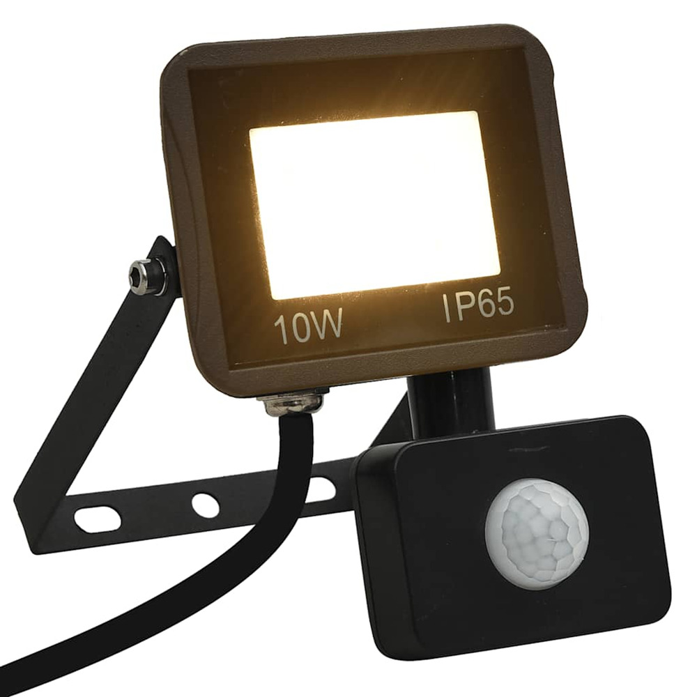 Projecteur à led avec capteur 10 w blanc chaud
