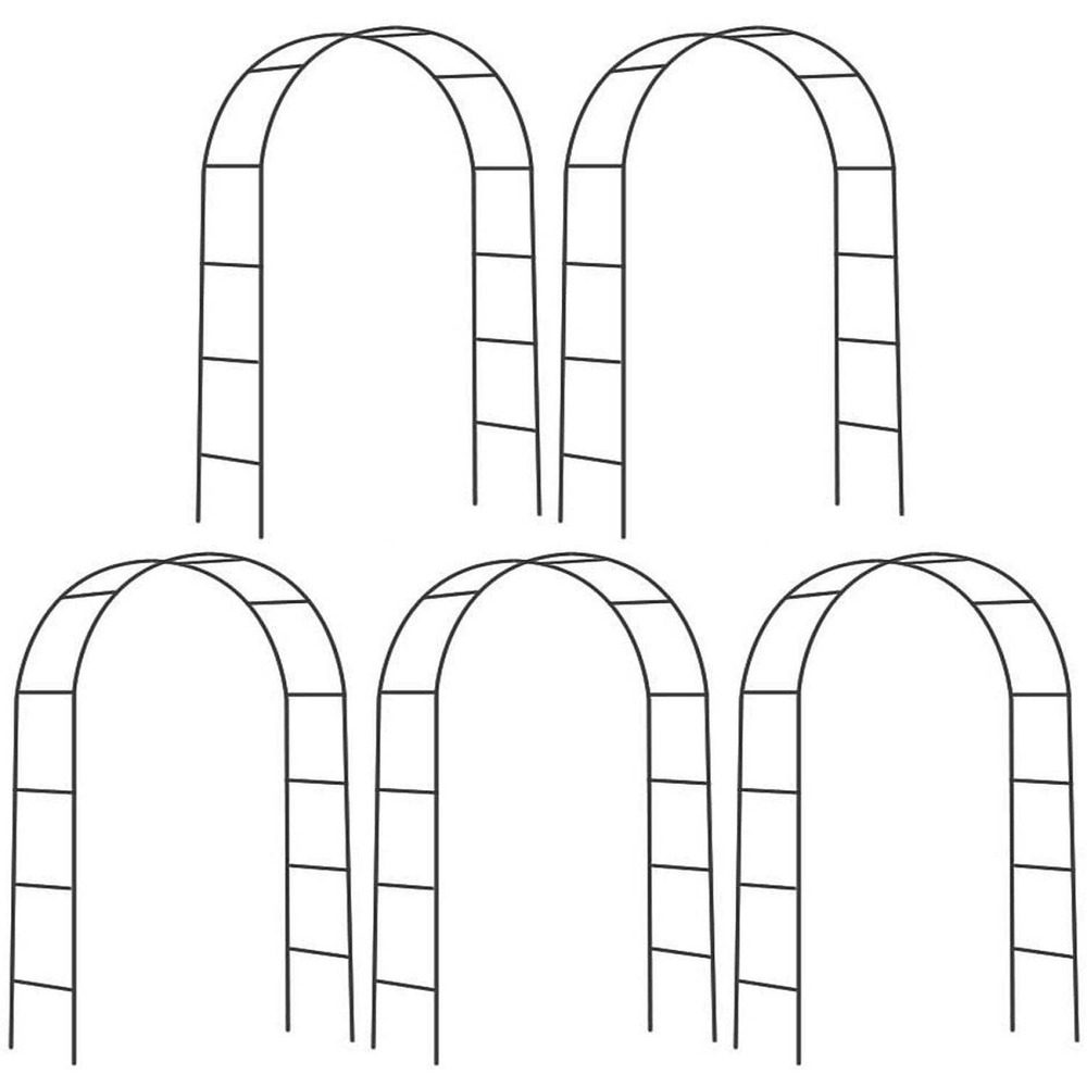 Arche déco en fer noir atea lot de 5