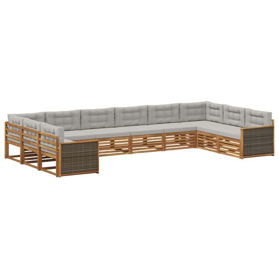 Ensembles de canapés 10 pc bois d'acacia massif