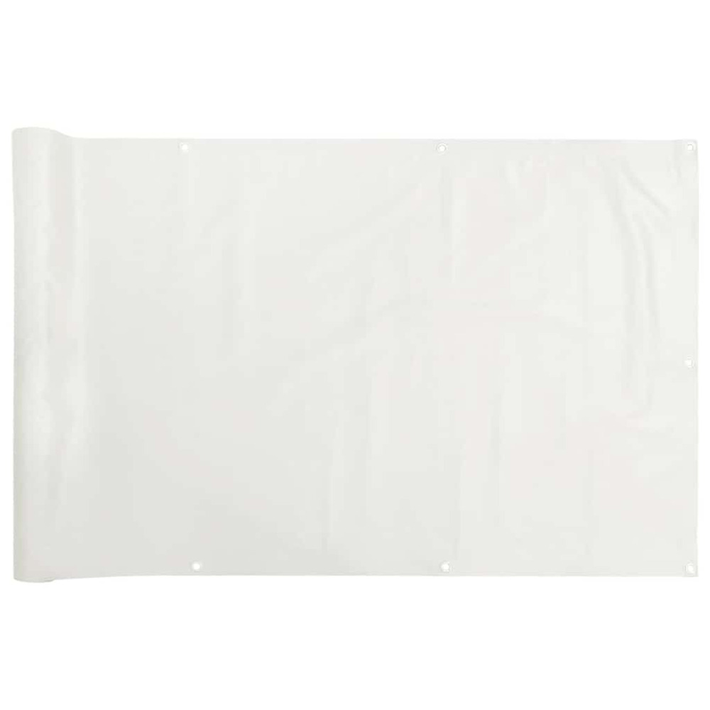 Écran d'intimité de balcon blanc 500x120 cm pvc