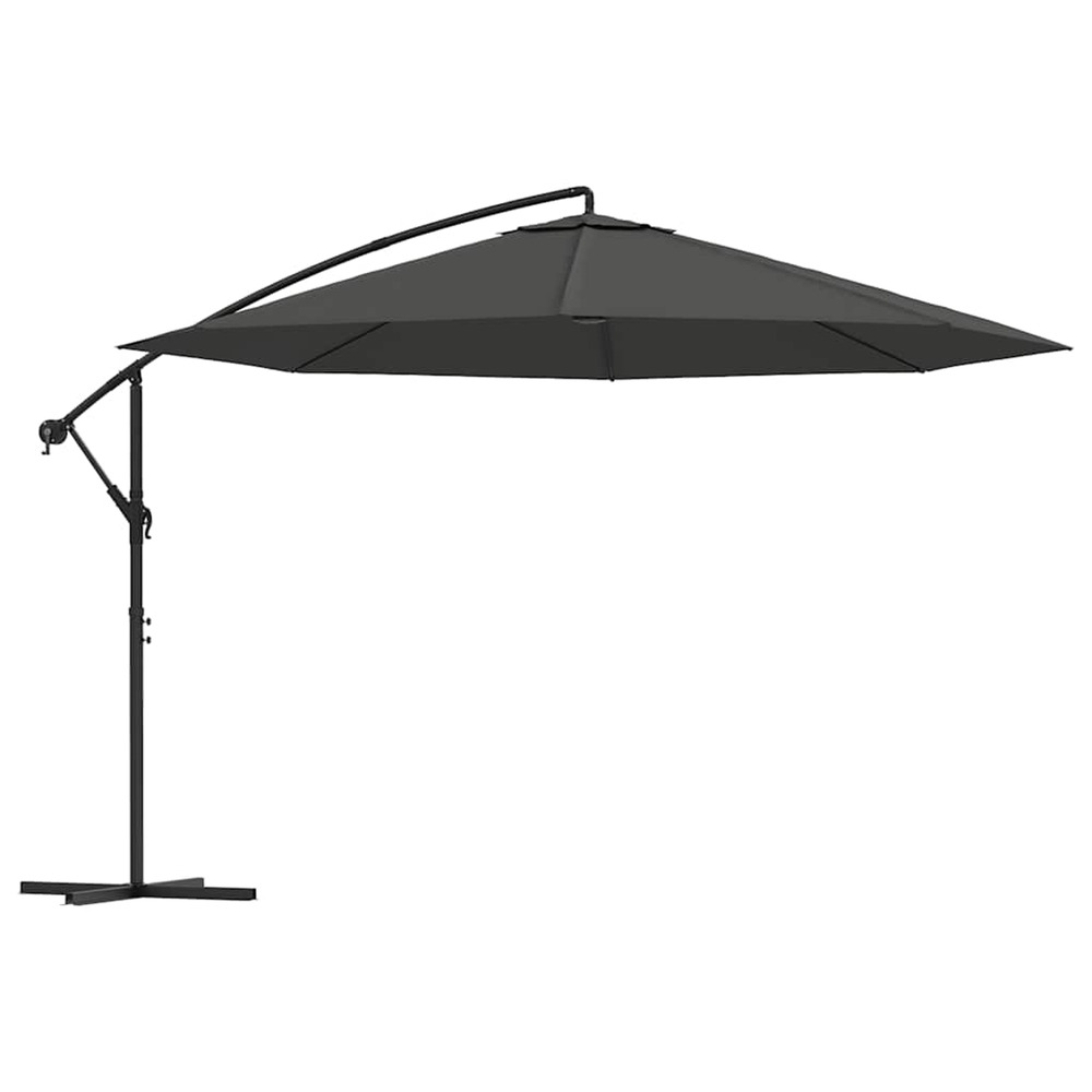 Parasol de jardin en porte-à-faux et poteau en aluminium
