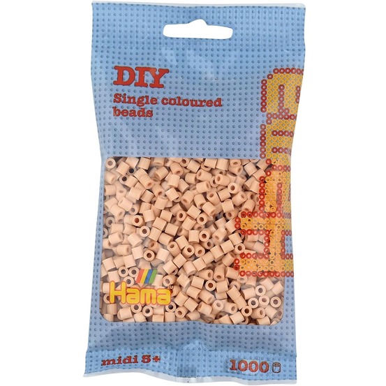 Sachet 1000 perles plastique midi beige