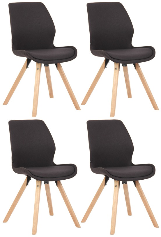 Lot de 4 chaises luna en tissu