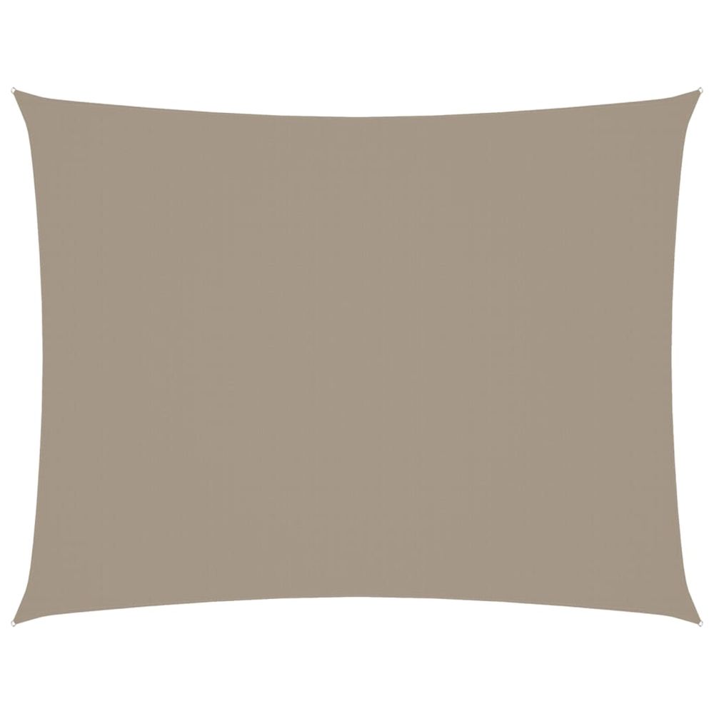 Voile de parasol tissu oxford rectangulaire 3x4 m taupe