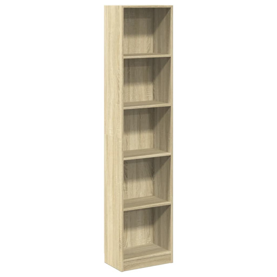 Bibliothèque chêne sonoma 40x24x176 cm bois d'ingénierie