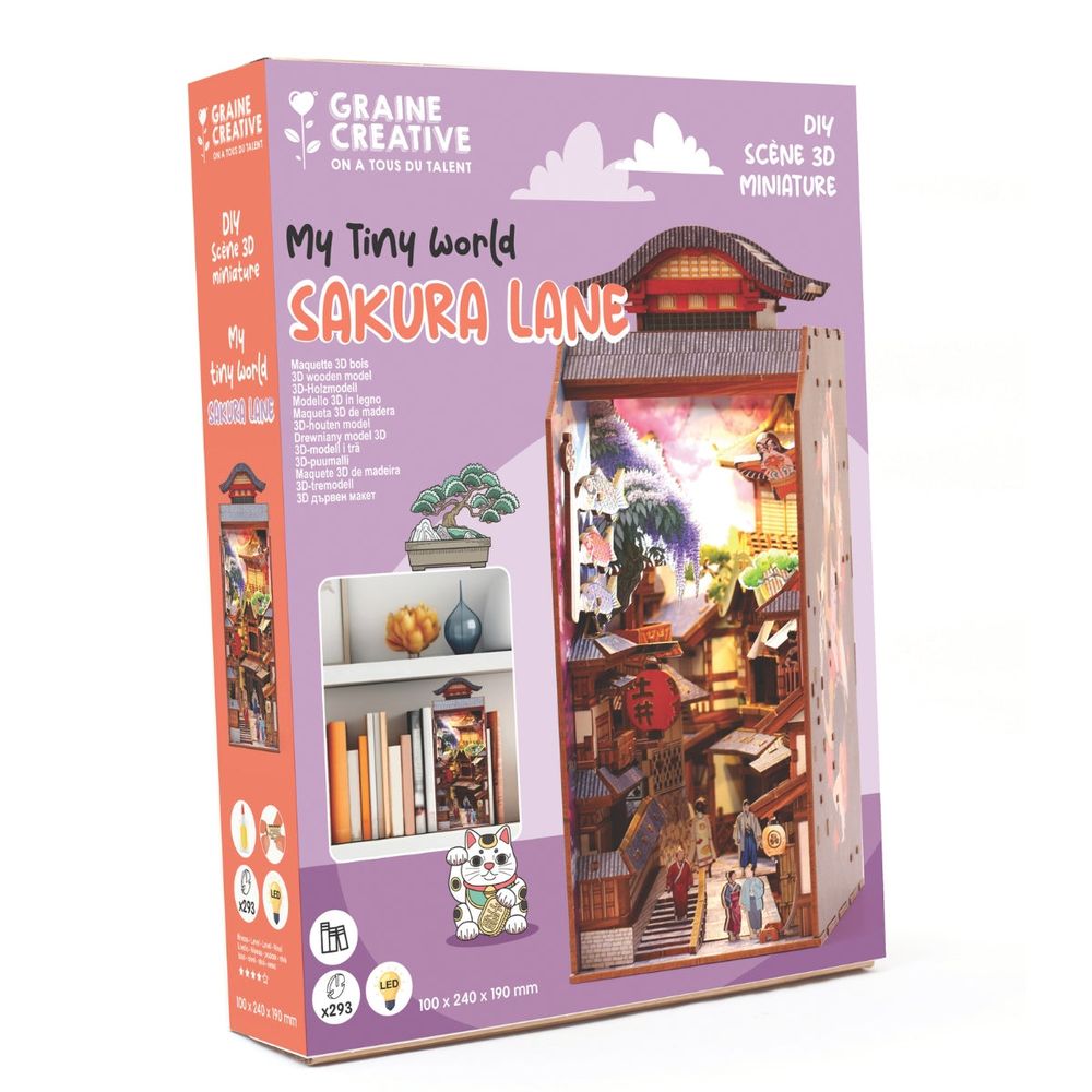 Maquette 3d bois sakura | kit modélisme miniature à construire