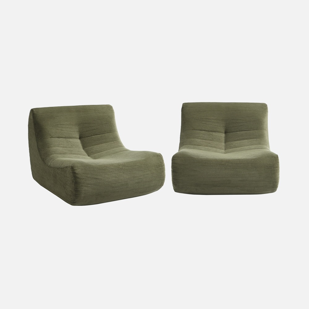 Chauffeuse velours côtelé 2 places - plusieurs coloris - sokol