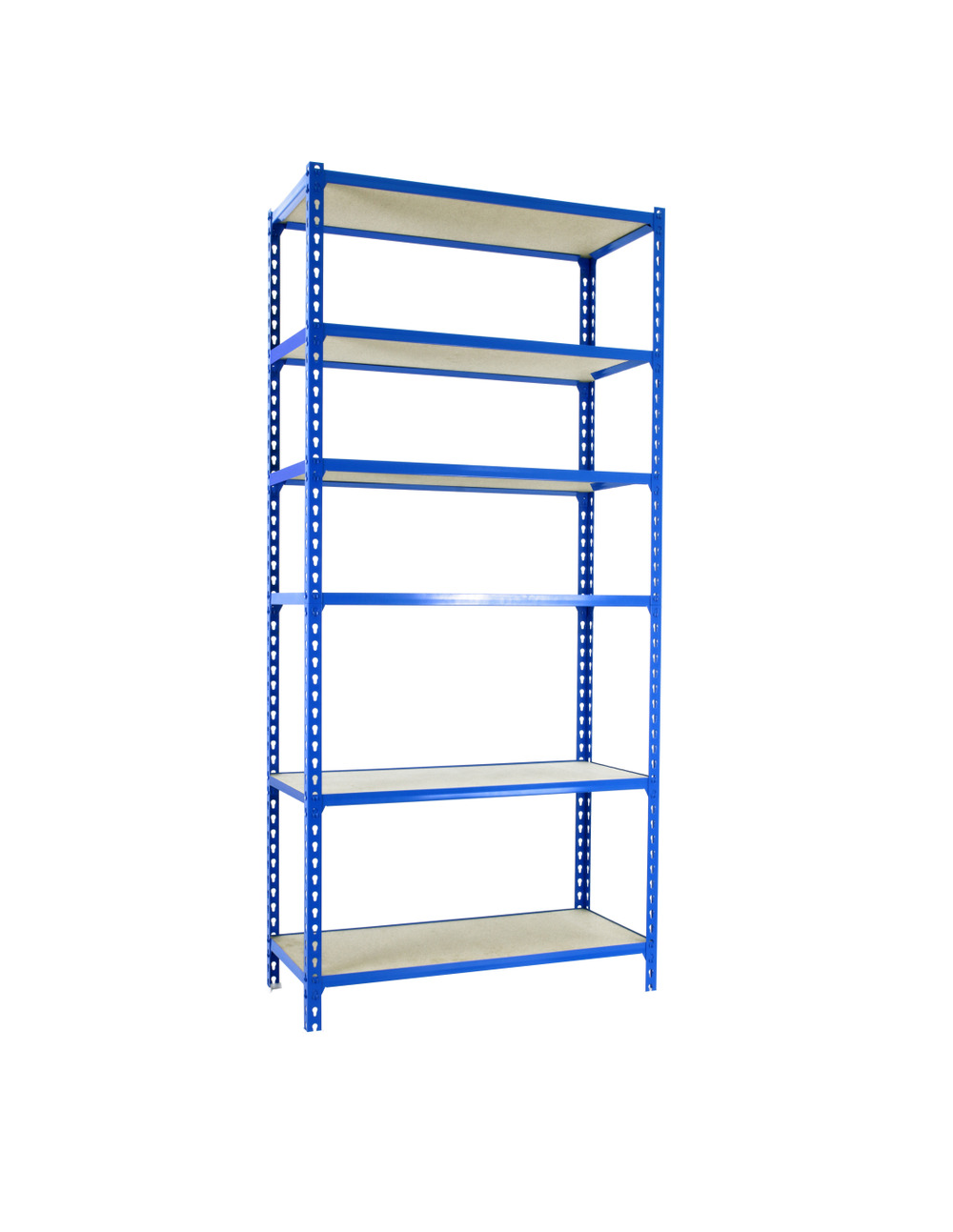 Etagère légère sans vis maderclick megaplus 6/500 2500 bleu/bois bleu/bois 2500x1200x500 - simonrack