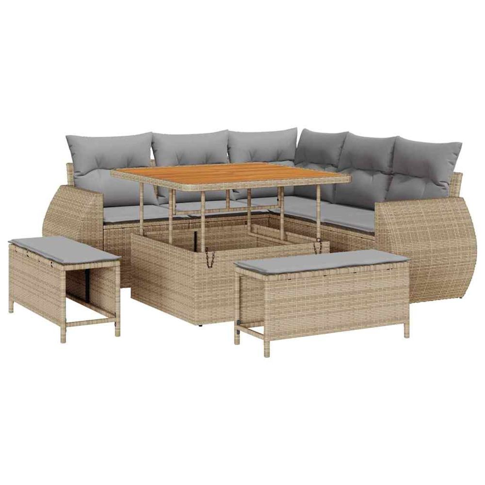 Ensemble de canapé de jardin 8 pc 7-nombre de places