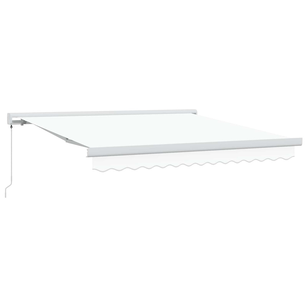 Auvent rétractable blanc 300 x 250 cm tissu et métal