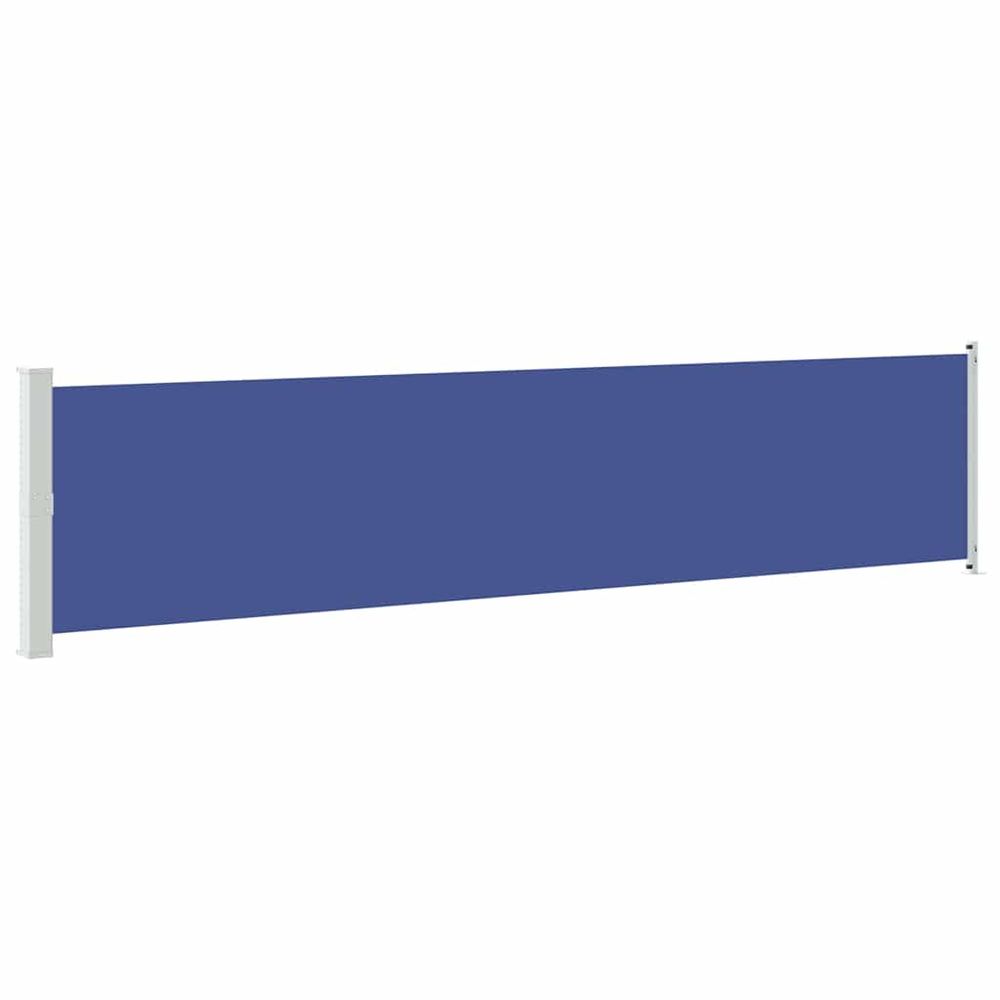 Auvent latéral rétractable de patio 140x600 cm bleu