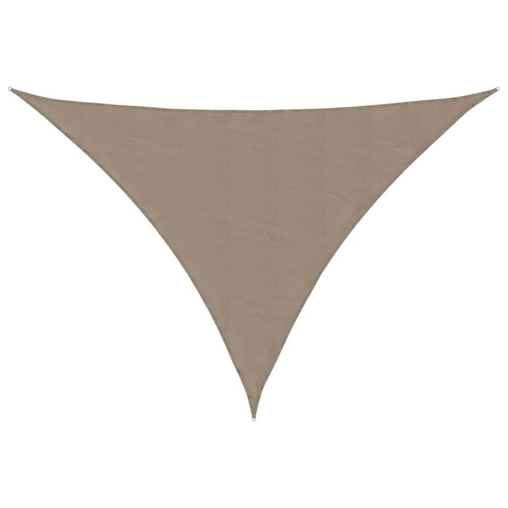 Voile de parasol tissu oxford triangulaire 3,5x3,5x4,9 m taupe