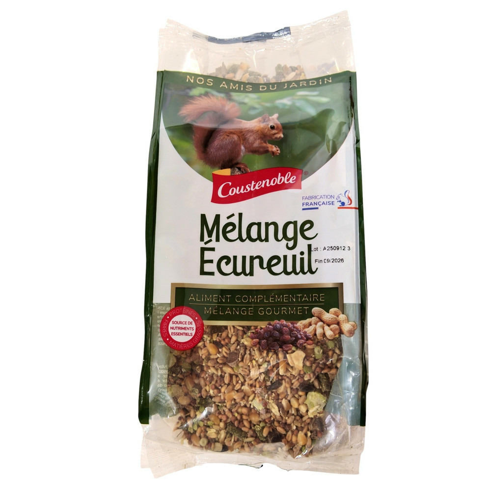 Nourriture pour écureuil 1 kg, graines et céréales