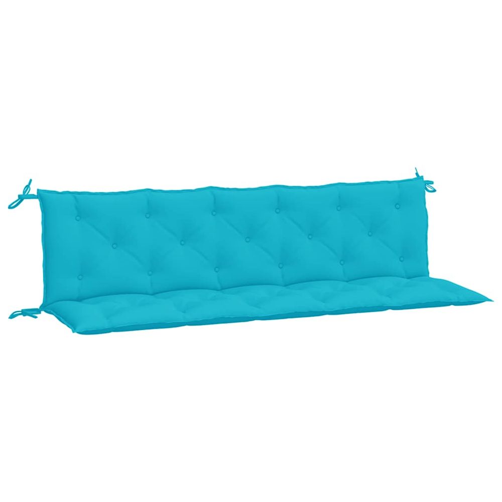 Coussins de banc de jardin lot de 2 turquoise tissu oxford