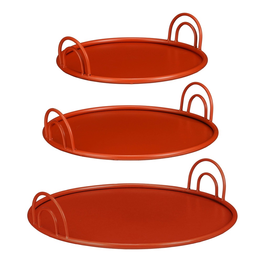 Mica decorations tablett mit griffen – set von 3 – deko tablett für wohnzimmer – auch als kerzentablett, untersetzer oder