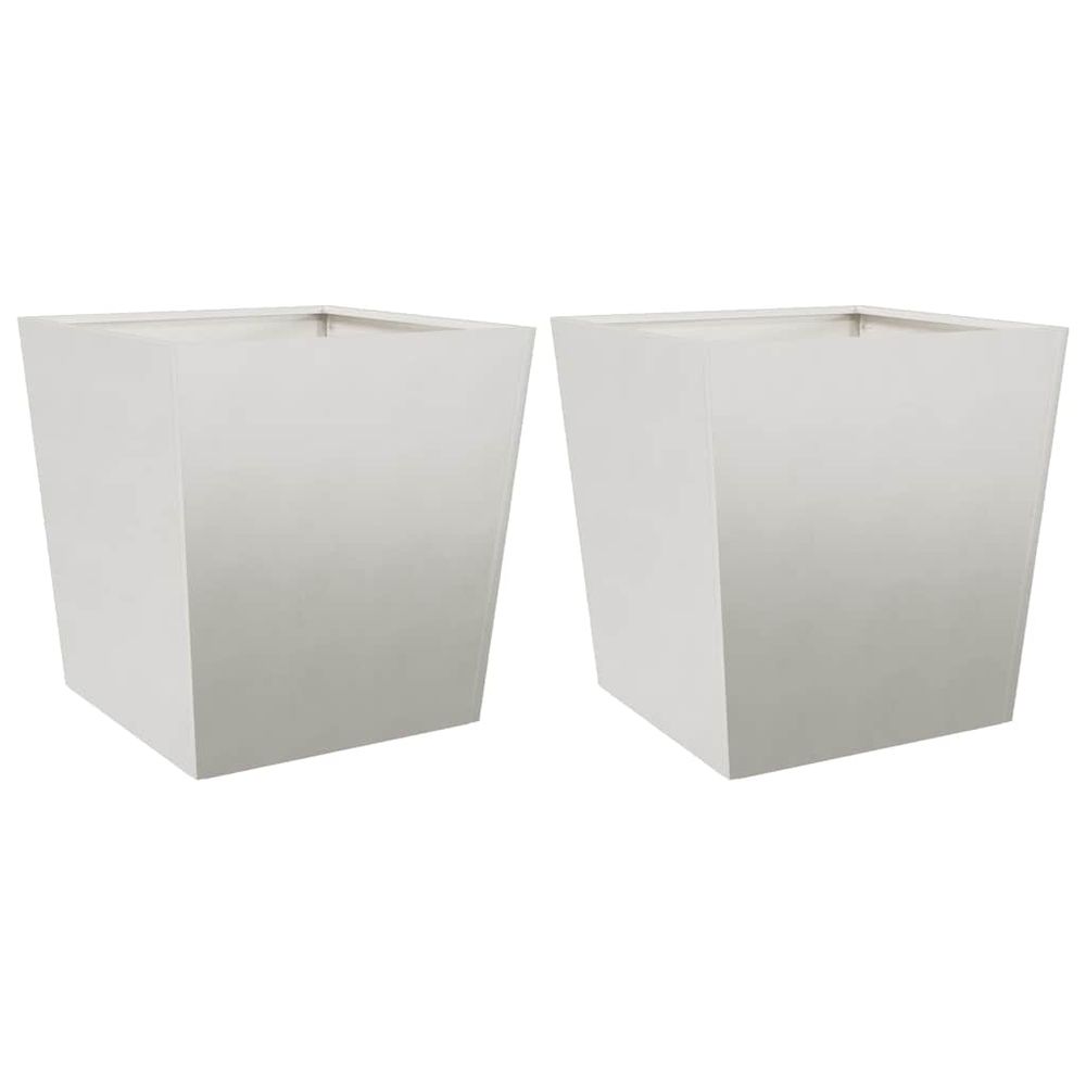 Jardinières 2 pcs 50x50x50 cm acier inoxydable