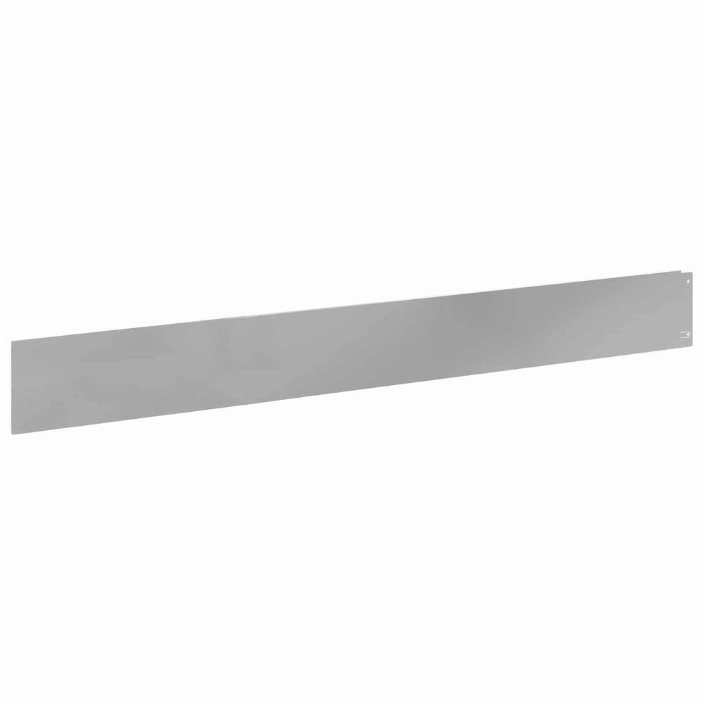 Bordure de pelouse 10 pc 100 x 12 cm acier argenté