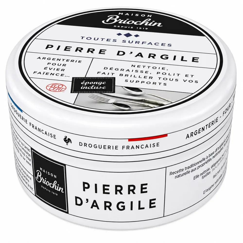 Pierre d'argile multi-usages 99% naturelle avec éponge incluse