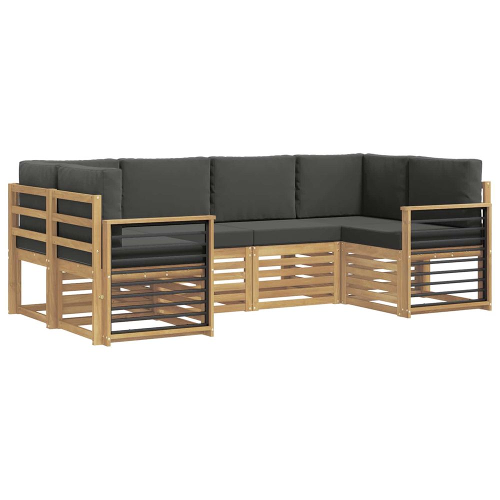 Ensemble de canapés d'extérieur 6 pc blanc et anthracite