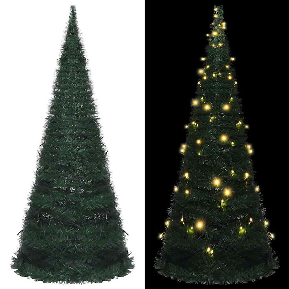 Sapin de noël artificiel guirlande pop-up avec led pour intérieur vert 150 cm