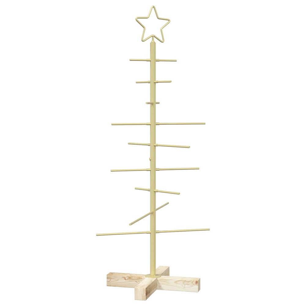 Sapin de noël en métal avec support kuopio 90 cm acier doré