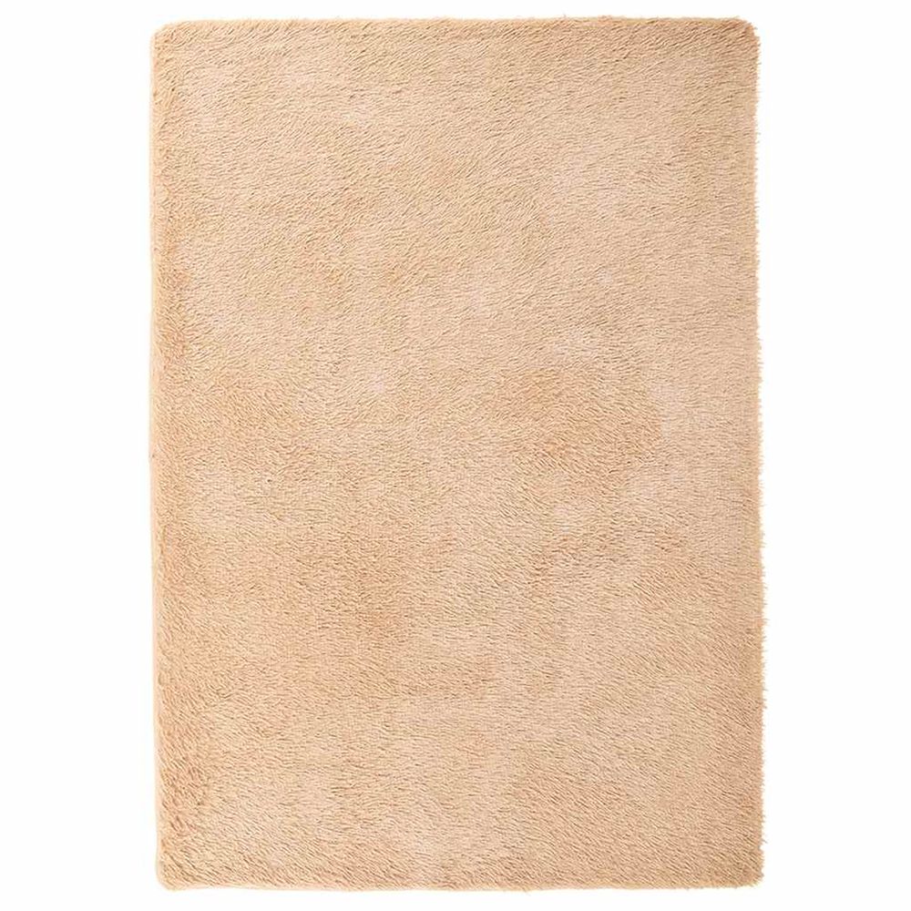 Tapis shaggy à poils longs navarra beige 160x230 cm polyester