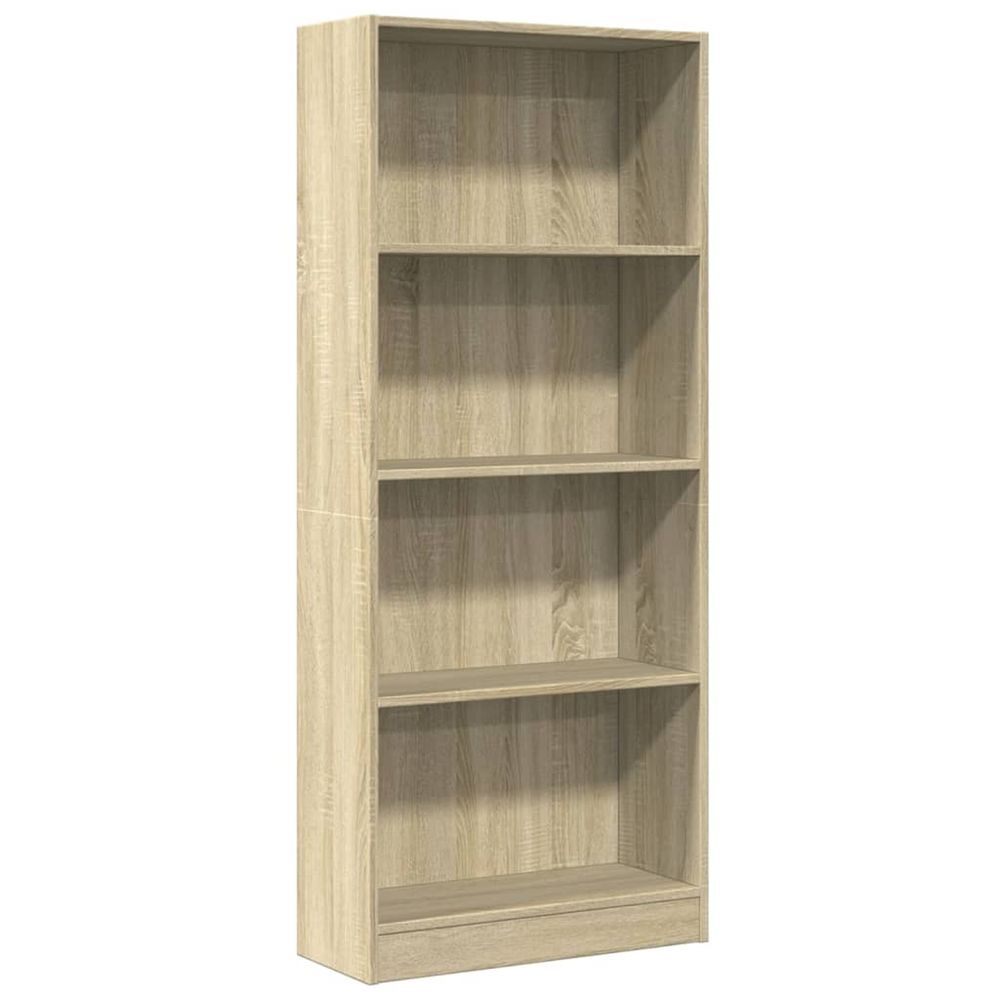 Bibliothèque chêne sonoma 60x24x143 cm bois d'ingénierie