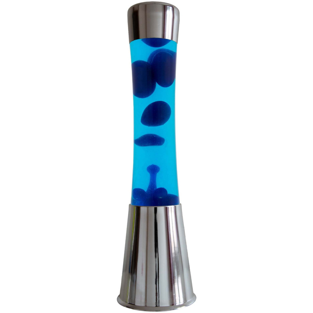 Lampe à poser en métal et verre lave