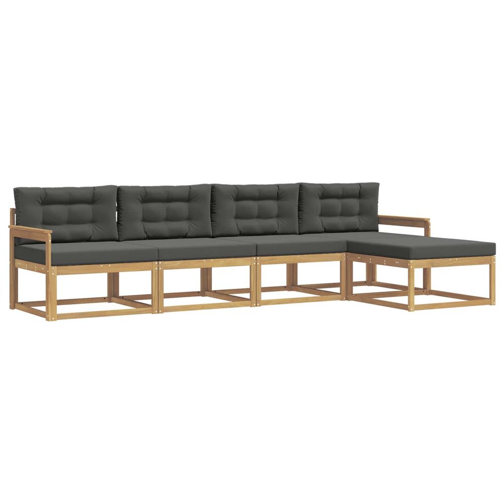 Ensemble de canapés d'extérieur 4 pc blanc et anthracite