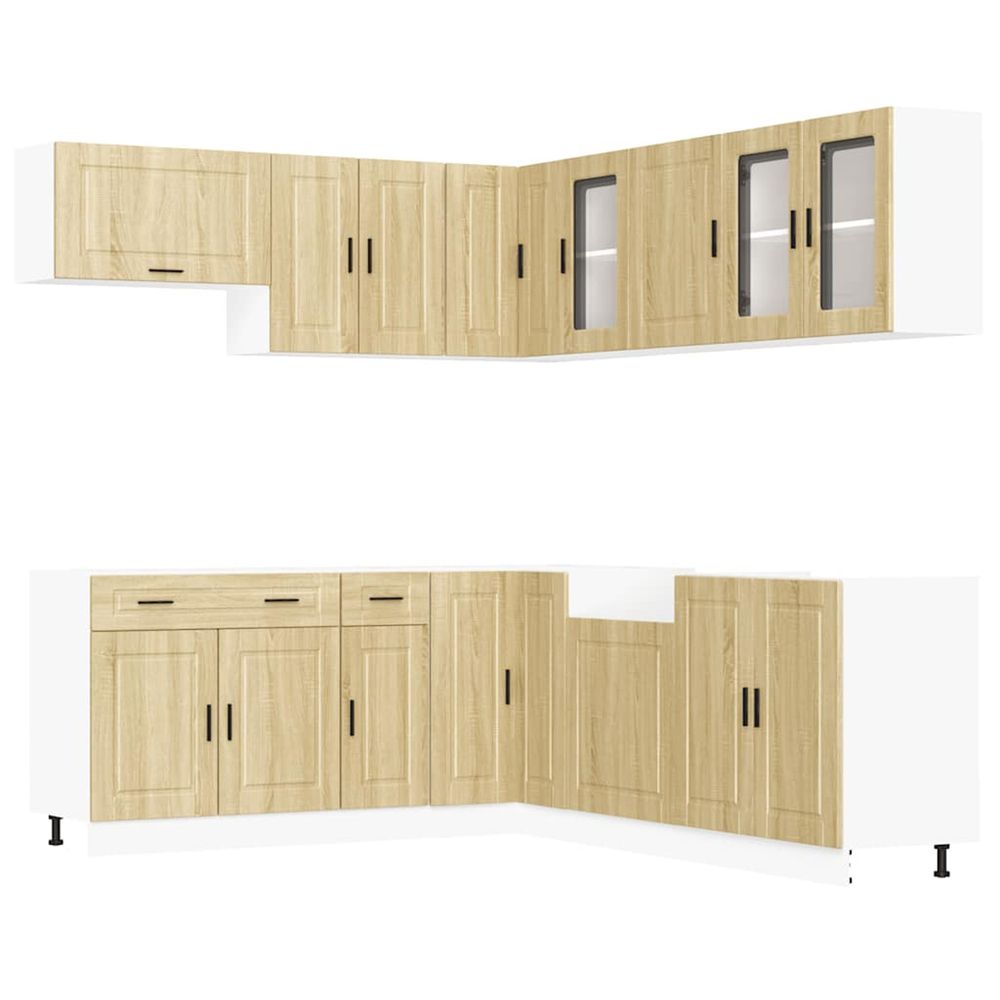 Ensemble d'armoires de cuisine 11 pcs porto bois d'ingénierie