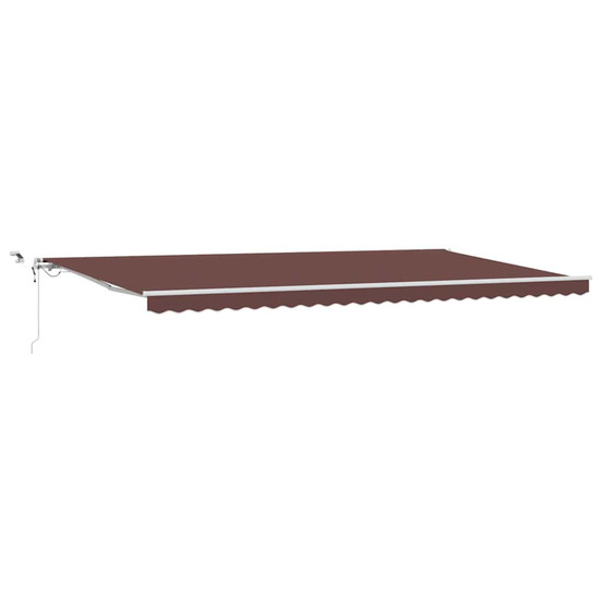 Auvent rétractable automatique avec led marron 600x300 cm