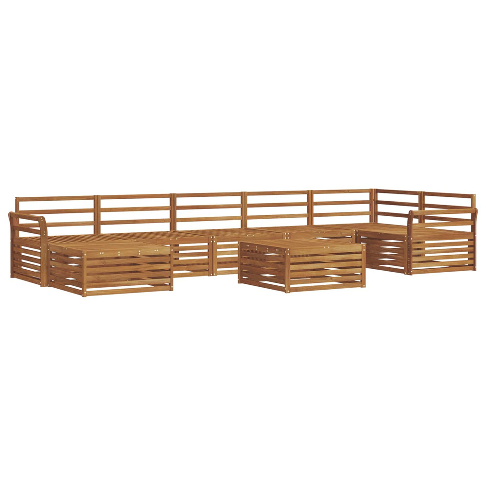 Ensembles de canapés 8 pcs naturel bois d'acacia massif