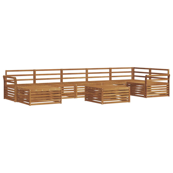 Ensembles de canapés 8 pcs naturel bois d'acacia massif