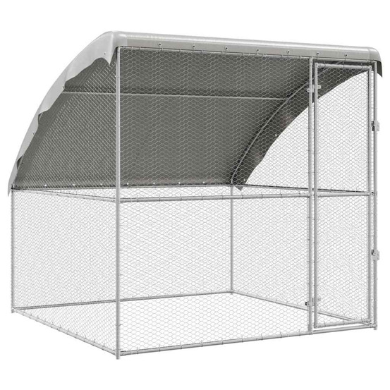 Cage à poules argenté 2 x 2 x 2 m acier galvanisé