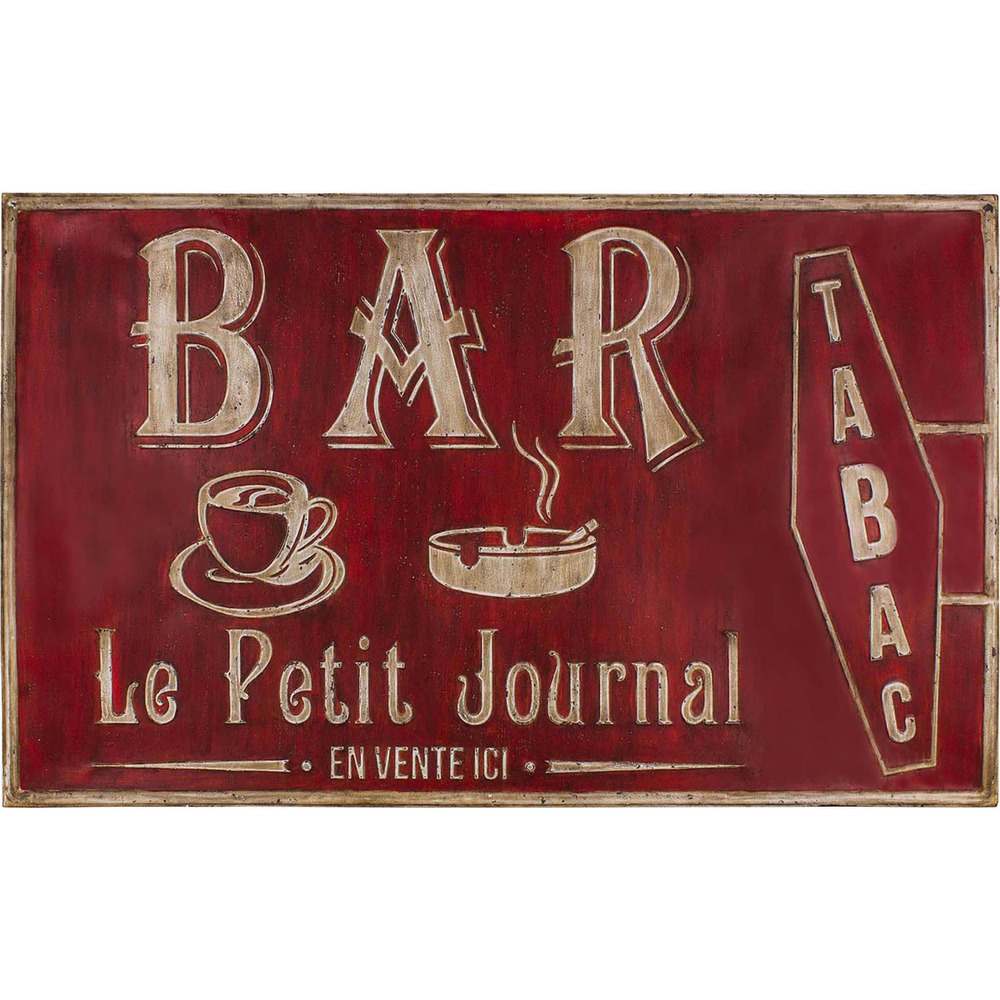 Grande plaque vintage en fer 122,5 x 74 cm bar tabac