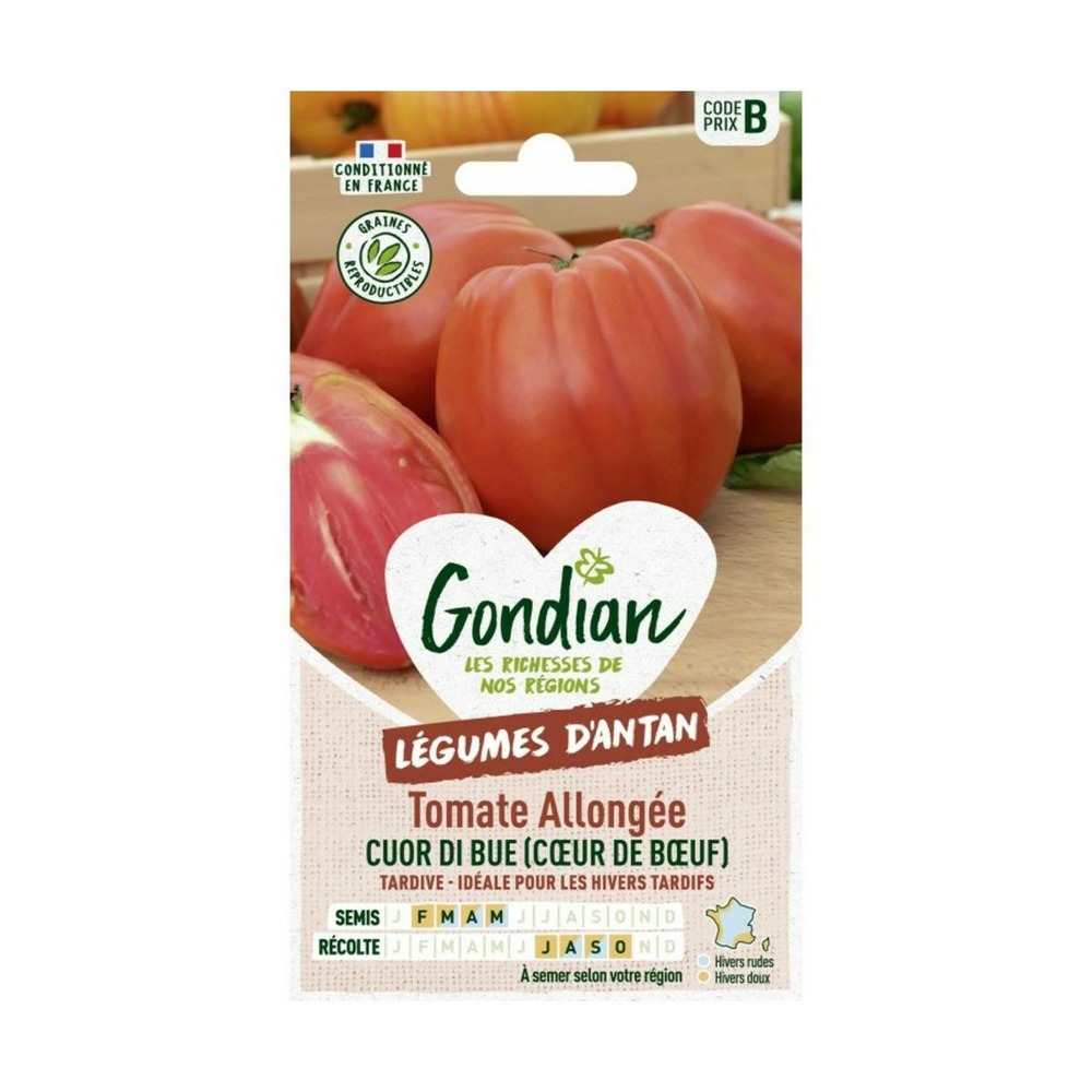 Sachet graines tomate cuor di bue ( coeur de boeuf ) gondian