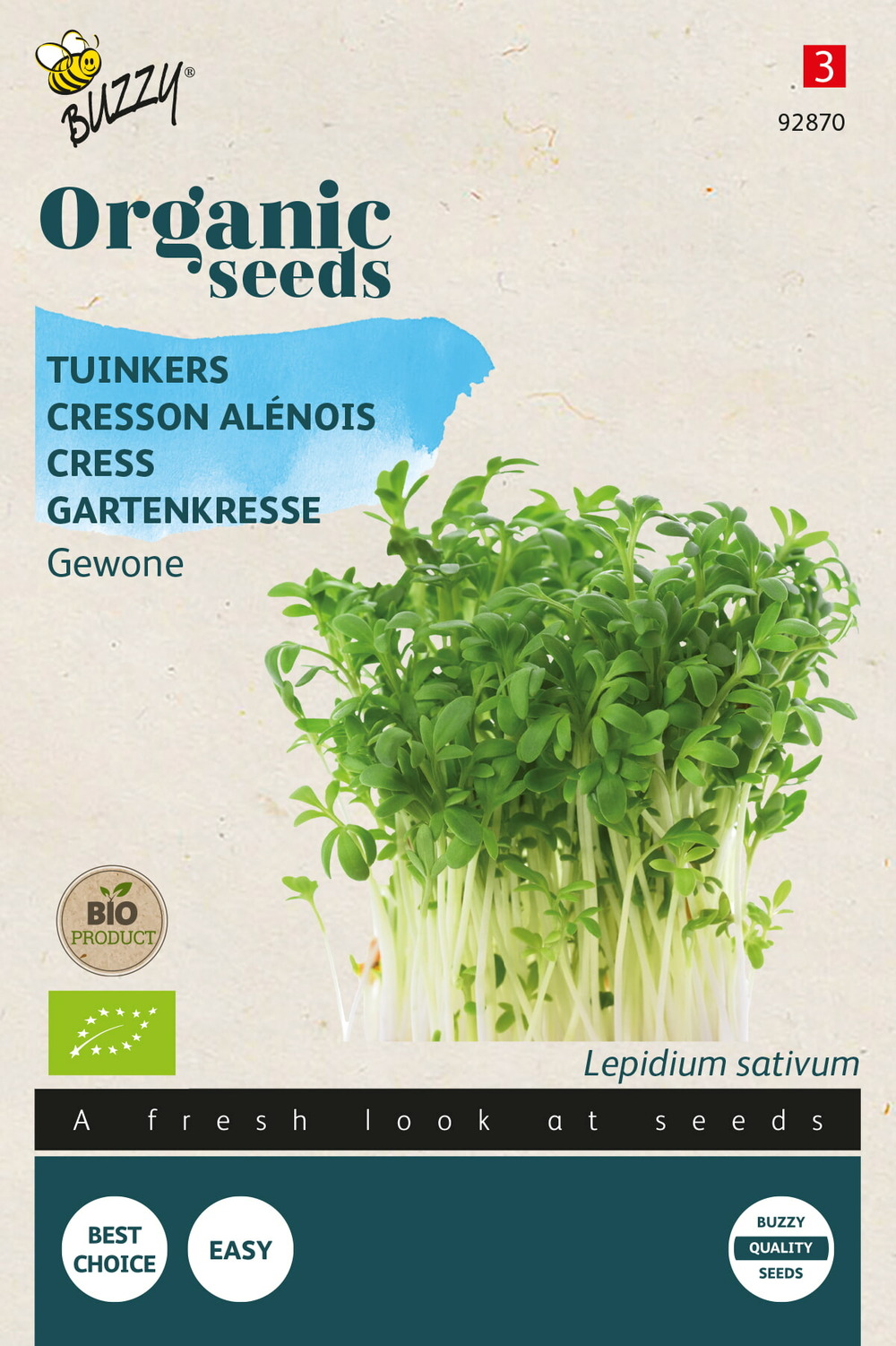 Buzzy organic cresson alénois commun (bio) - ca. 10 gr
